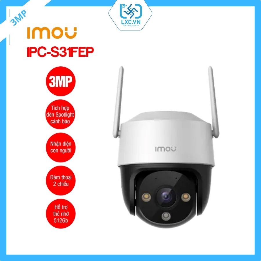 Camera 3MP IMOU ngoài trời 360 độ IPC-S31FEP I Chính hãng